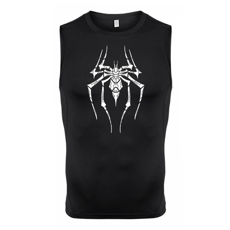Spider Print Tank Tops for Men - Image 8