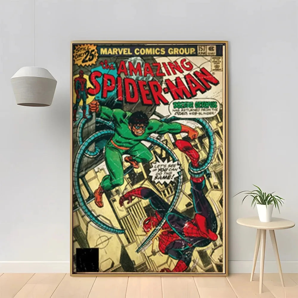MINISO Marvel Superhero Spider-Man Vintage Art Posters - Image 13