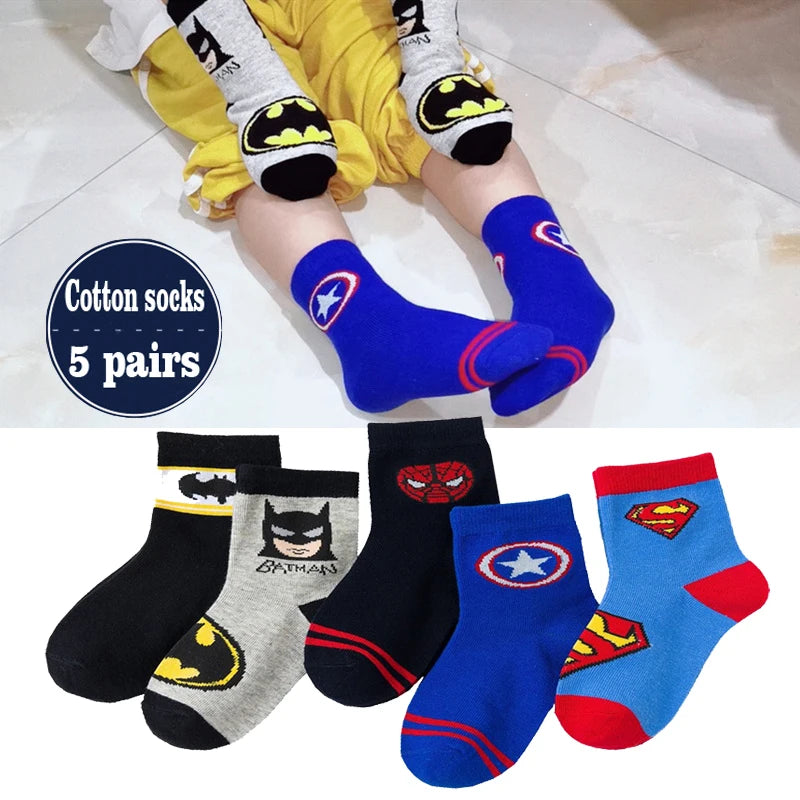5 Pairs Spider-Man Kids Socks - Image 10