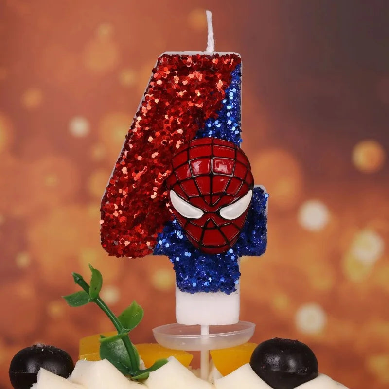 Spider-Man Red Glow Number Candles - Image 9