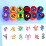 12pcs Spider-Man Stamps for Kids