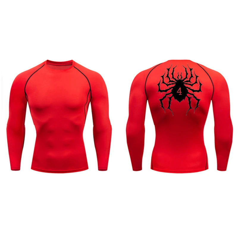 Spider Print Compression Shirts for Men - Image 10