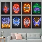 MINISO Disney Neon Marvel Superhero Poster