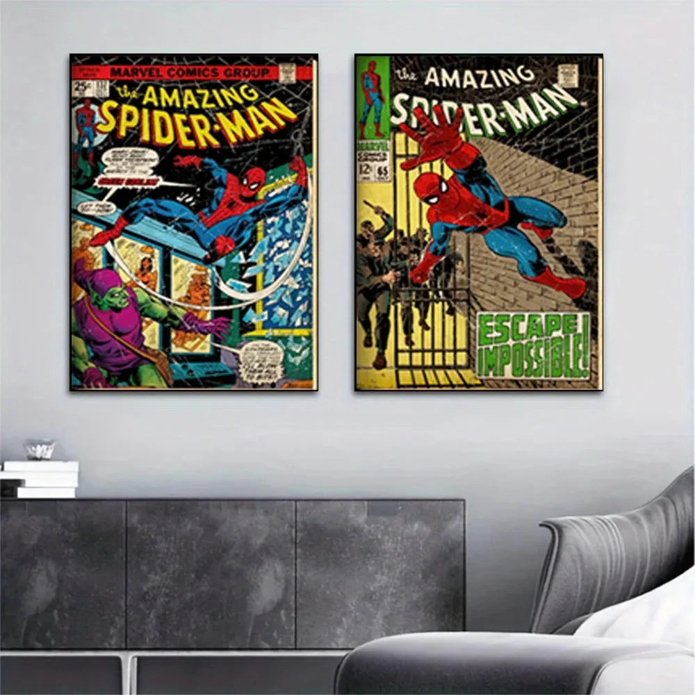 MINISO Marvel Superhero Spider-Man Vintage Art Posters - Image 5