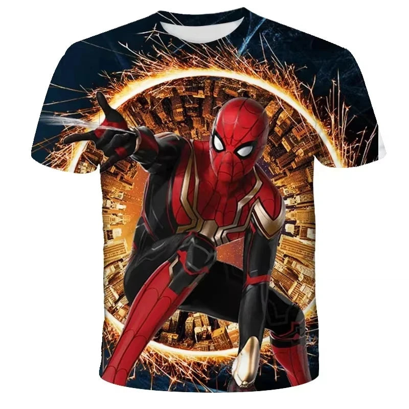 MINISO Fashion Hip Hop 3D Print Spider-Man Avengers T-Shirt - Image 2