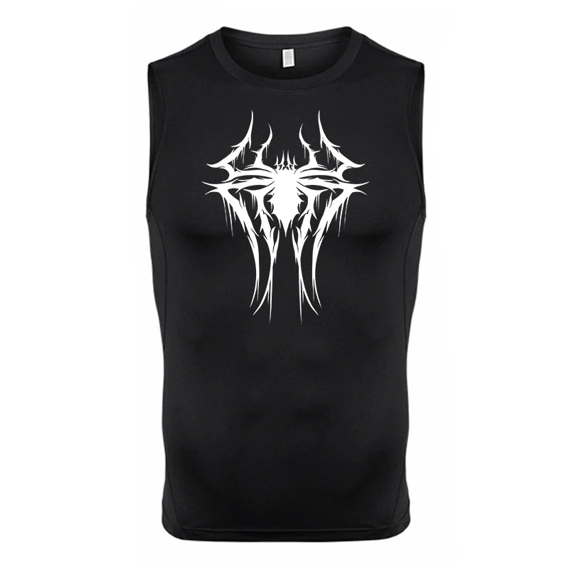 Spider Print Tank Tops for Men - Image 13