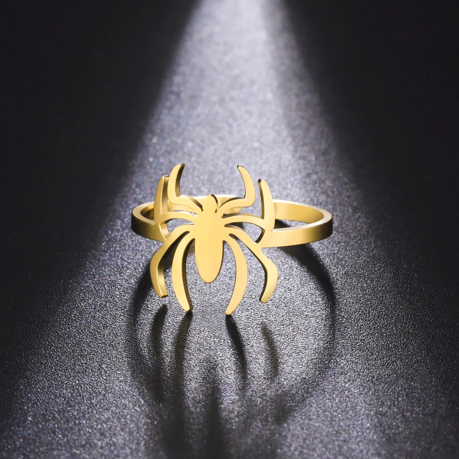 Gothic Stainless Steel Spider Ring - Image 2