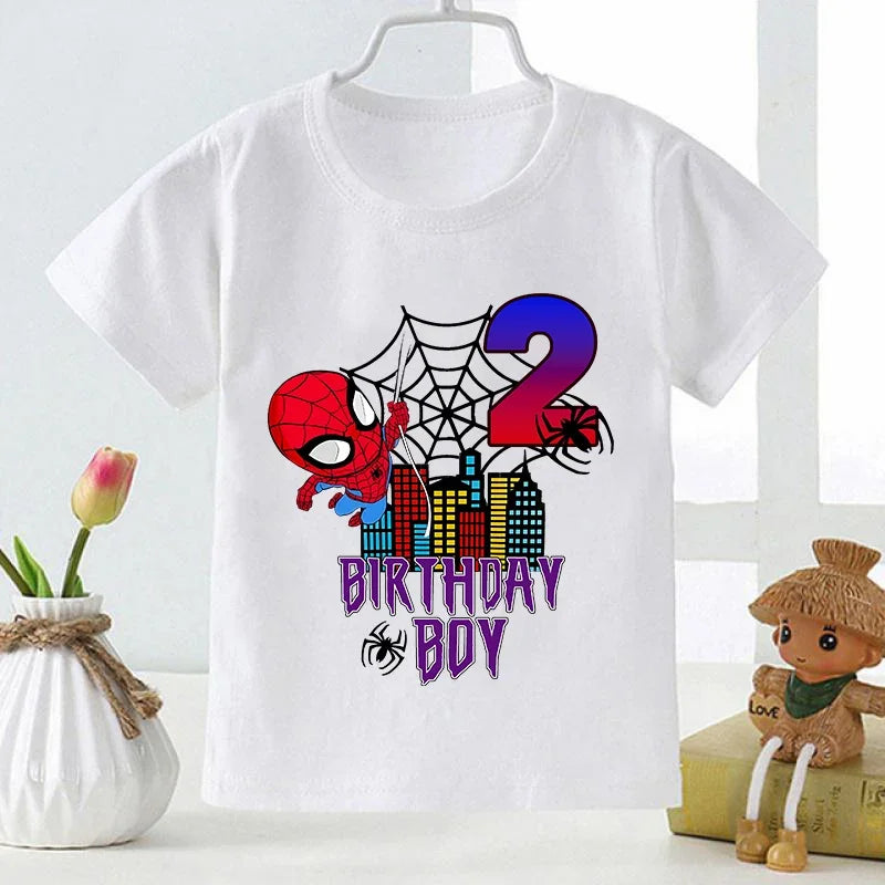 Marvel Spider-Man Birthday Number T-Shirt - Image 7