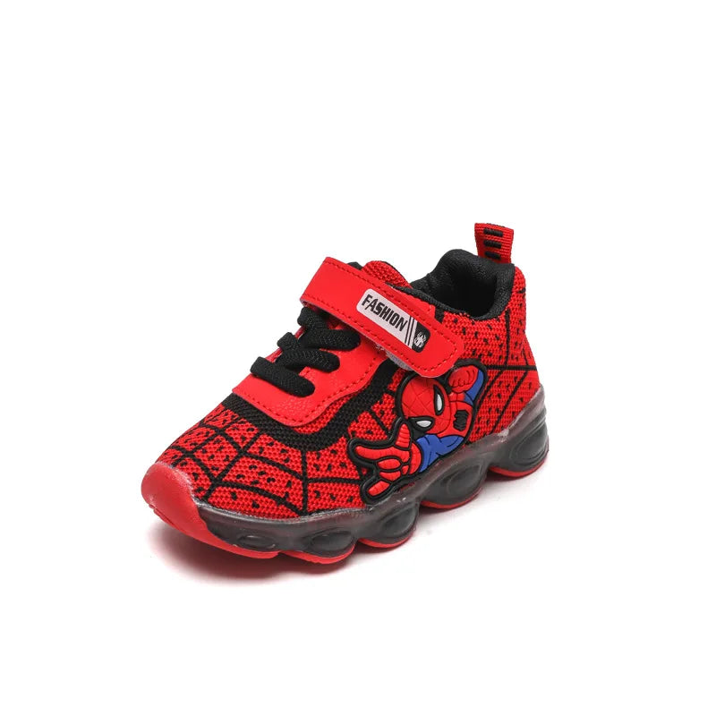 Fashion Kids Spider-Man LED Light Sneakers - Image 4