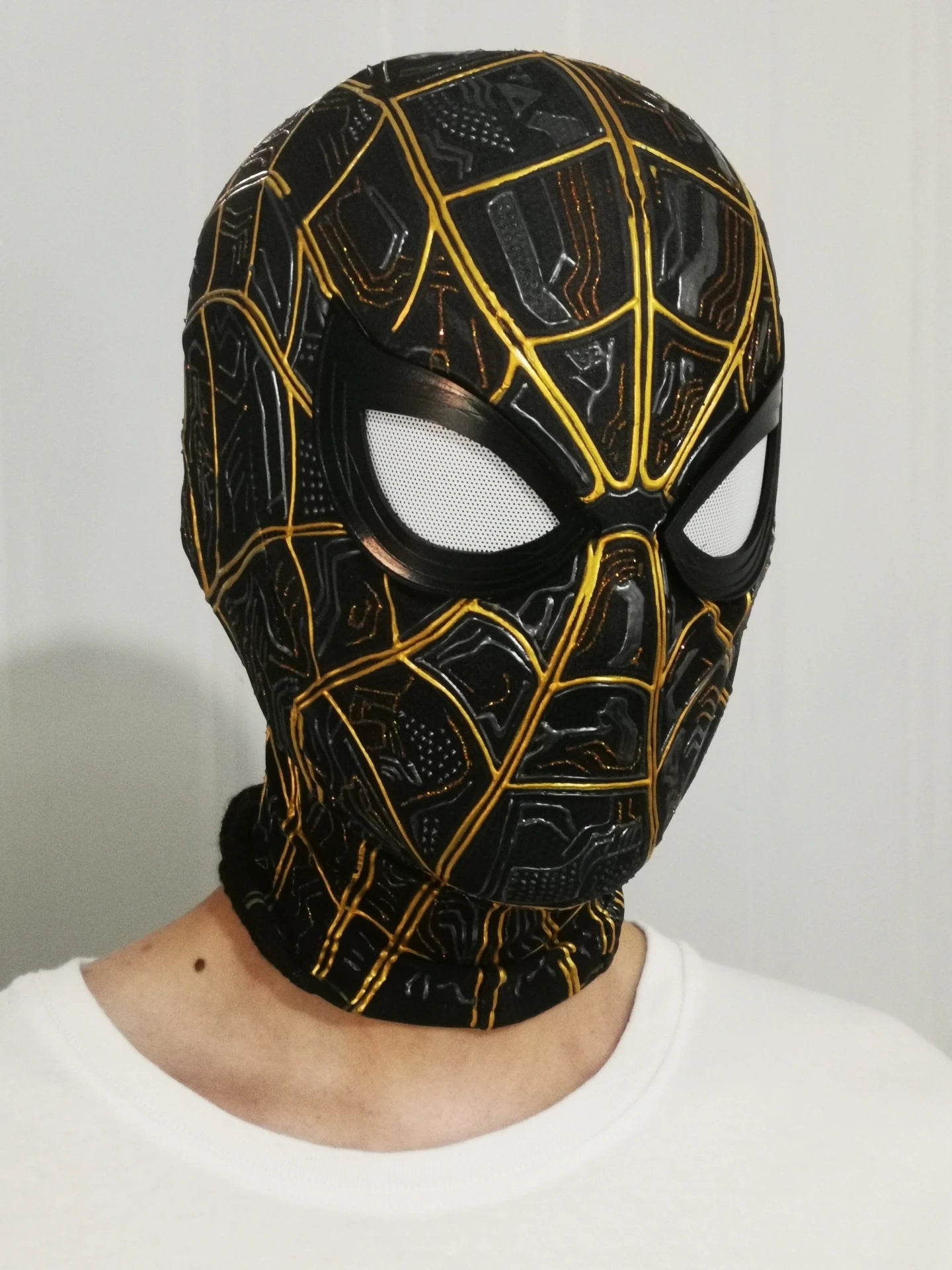 New Original Spider-Man No Way Home Red Black Gold Mask