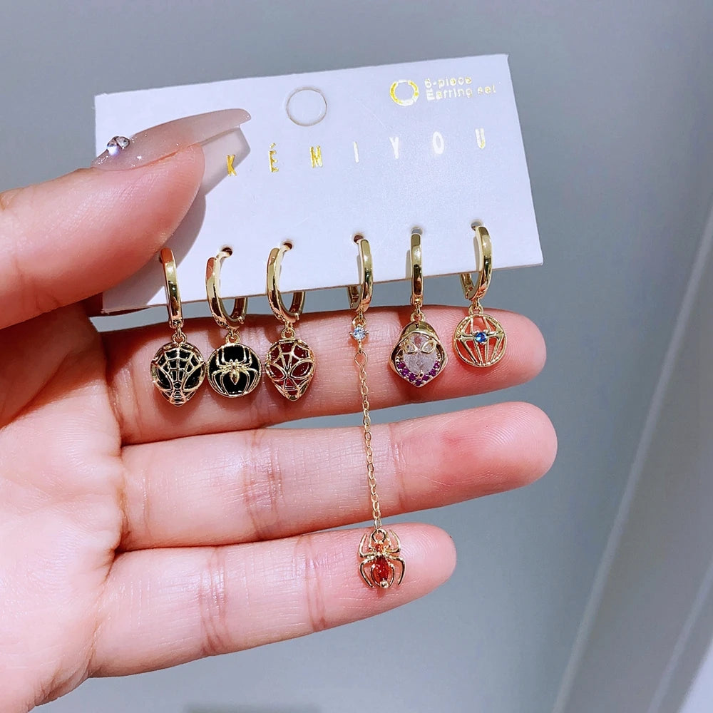 Mix and Match Hero Spider Dangle Earrings Set for Women - Image 5