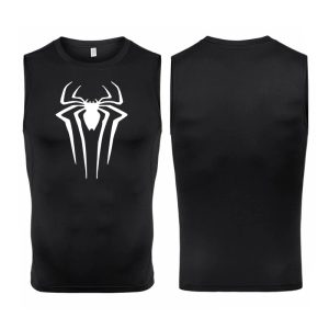Spider Print Tank Tops for Men