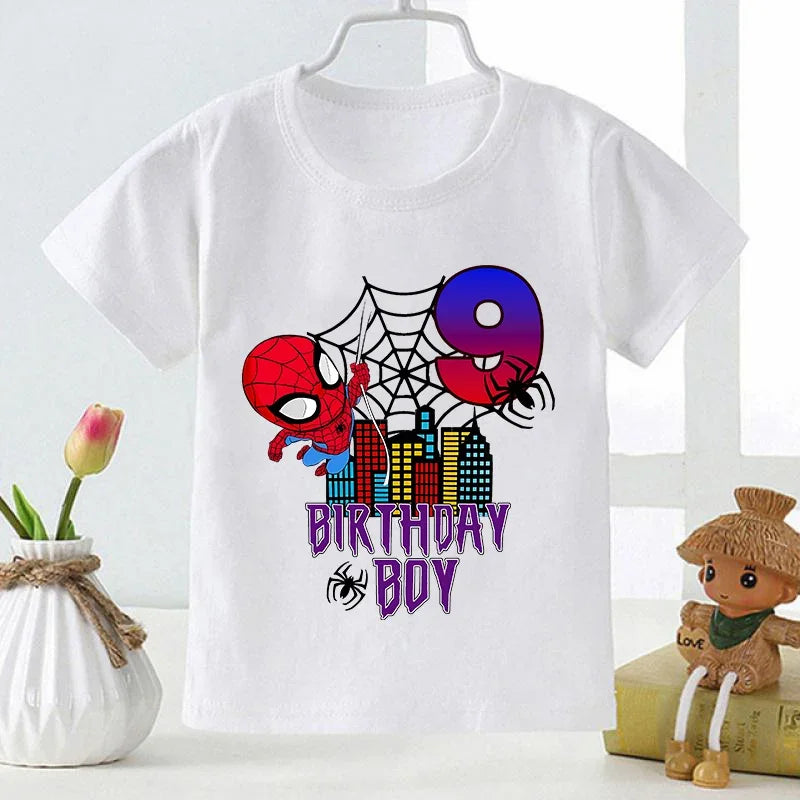 Marvel Spider-Man Birthday Number T-Shirt - Image 2