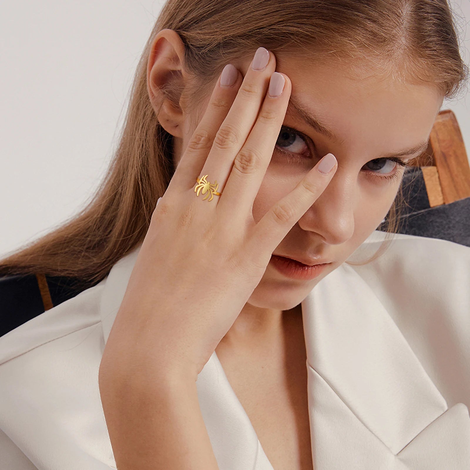 Gothic Stainless Steel Spider Ring - Image 4