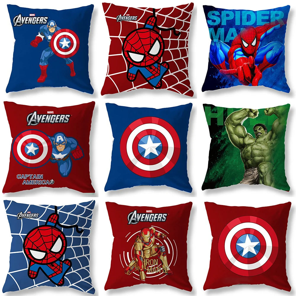 Superhero Spider-Man & Iron Man Pillow Cover