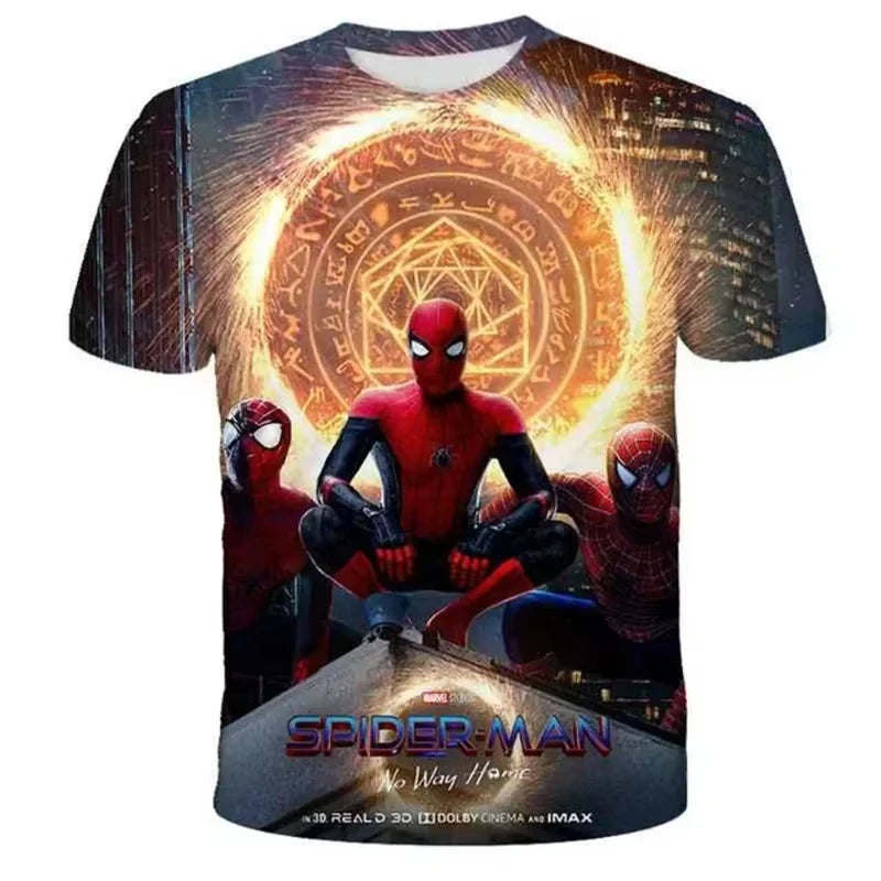 MINISO Fashion Hip Hop 3D Print Spider-Man Avengers T-Shirt - Image 3