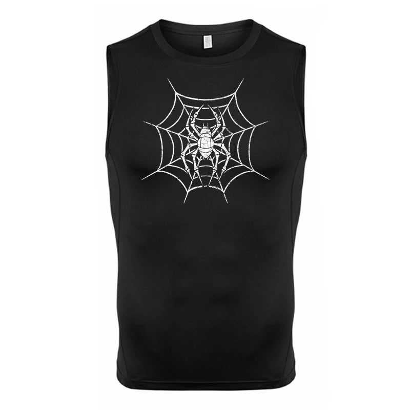 Spider Print Tank Tops for Men - Image 7