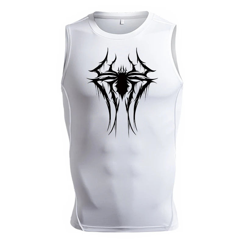 Spider Print Tank Tops for Men - Image 9
