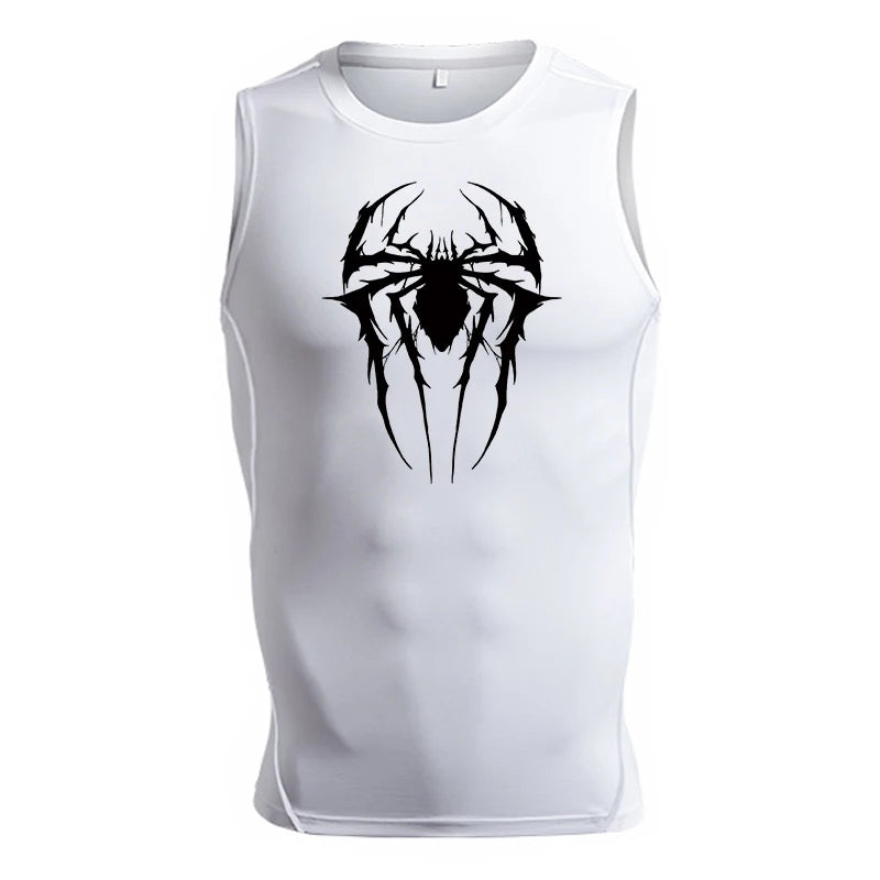 Spider Print Tank Tops for Men - Image 10