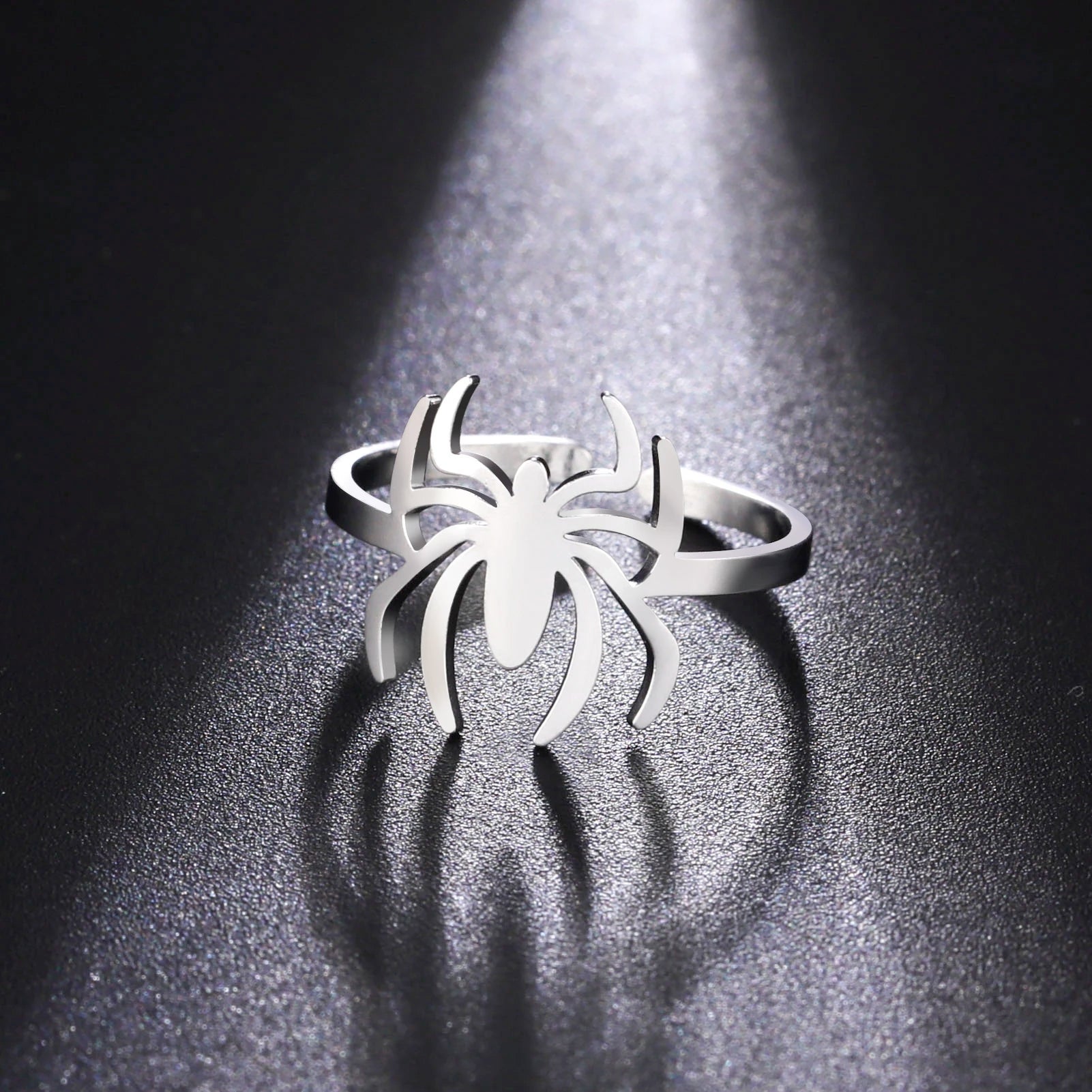 Gothic Stainless Steel Spider Ring