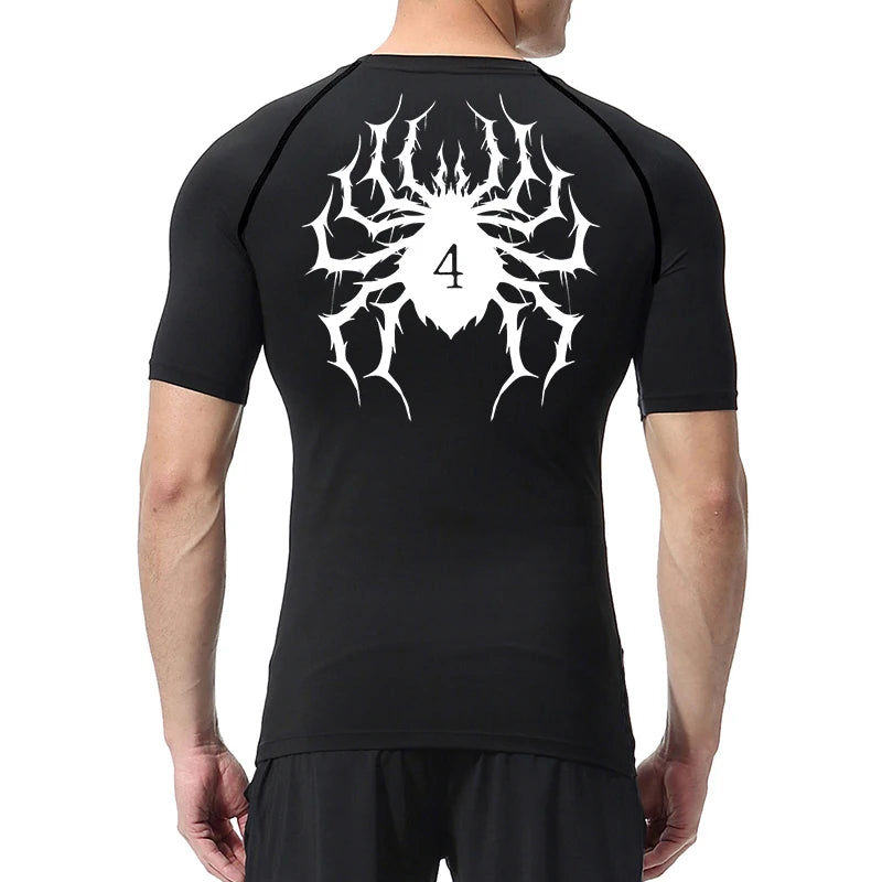 Spider Print Compression Shirts for Men - Image 2